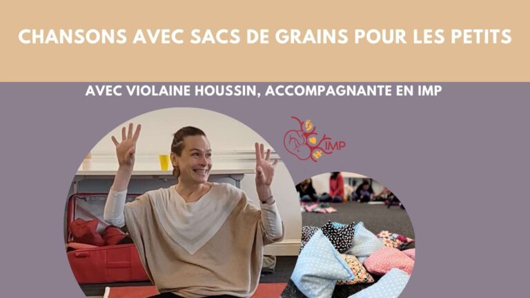 Chansons avec sacs de grains pour les petits